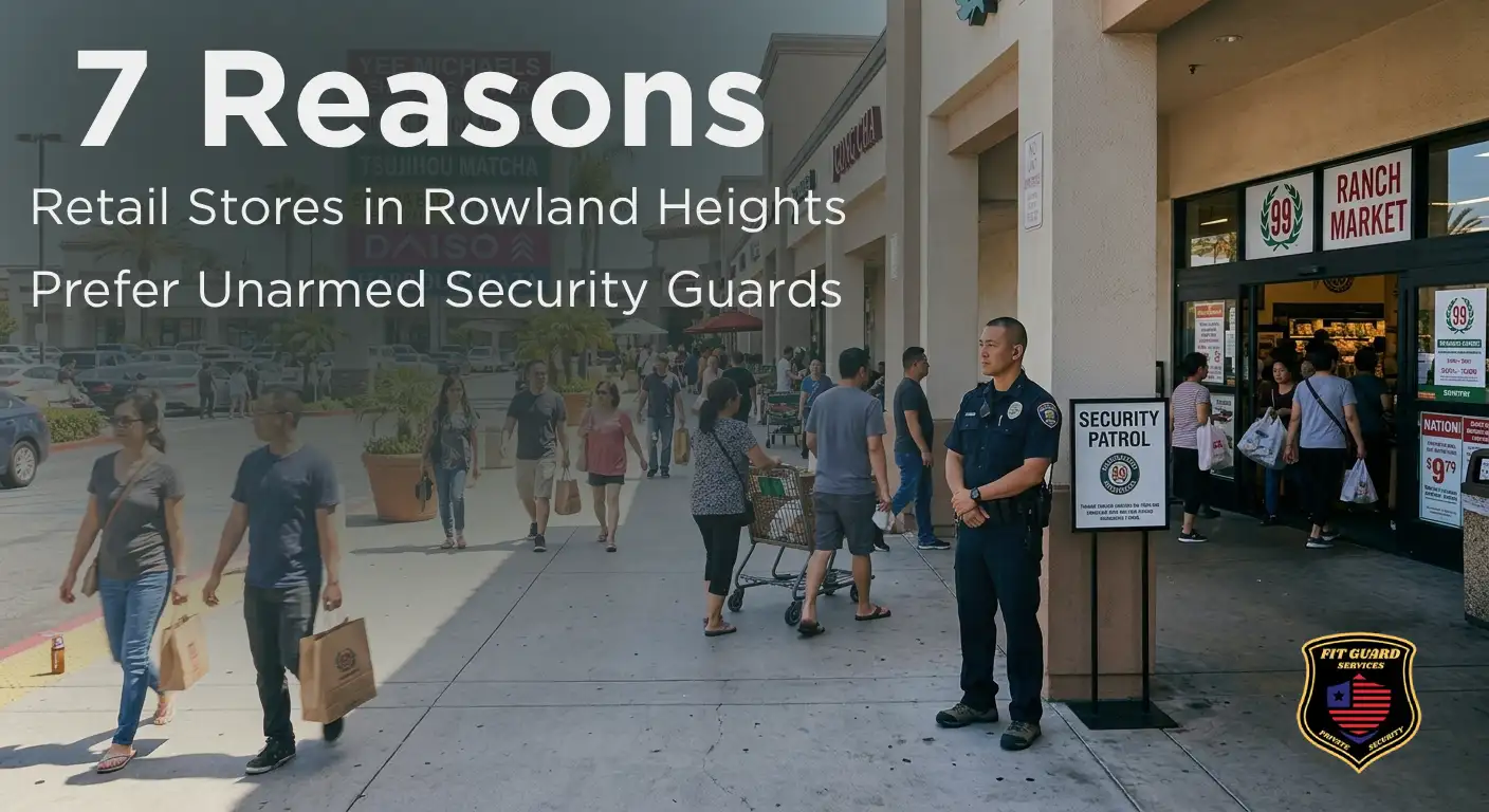 7 Reasons Retail Stores in Rowland Heights Prefer Unarmed Security Guards